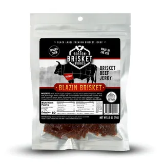Boston Brisket Works Blazin' Brisket brisket beef jerky bag
