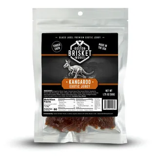 Boston Brisket Works Kangaroo exotic jerky bag