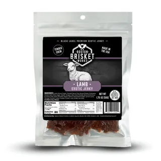 Boston Brisket Works Lamb exotic jerky bag
