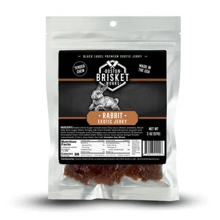 Boston Brisket Works Rabbit exotic jerky bag