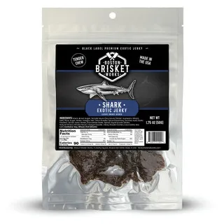 Boston Brisket Works Shark exotic jerky bag