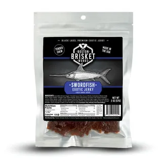 Boston Brisket Works Swordfish exotic jerky bag
