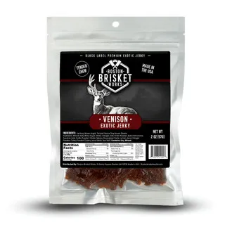 Boston Brisket Works Venison exotic jerky bag