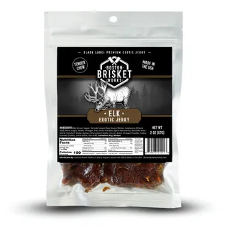 Boston Brisket Works Elk exotic jerky bag